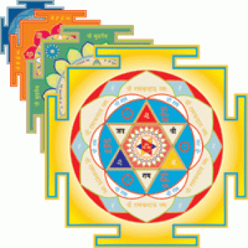 Spirituelle-Yantra-Set (12 Yantras) 42 x 42 cm